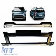 Skid Plates Bumper Body kit suitable for Front and Rear Bumper suitable for Citroen Berlingo 2012-2018 2 Pieces-image-6315957