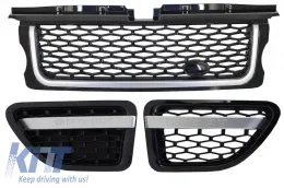 image-44-Sklop središnje rešetke i bočnih ventilacijskih otvora prikladan za Land Rover Range Rover Sport (2005-2008) L320 Autobiografija Look All Black Edition