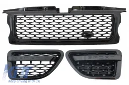 image-47-Sklop središnje rešetke i bočnih ventilacijskih otvora prikladan za Land ROVER Range ROVER Sport (2005-2008) L320 Autobiografija Look All Black Edition