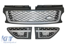 image-39-Sklop središnje rešetke i bočnih ventilacijskih otvora prikladan za Range Rover Sport Facelift (2009-2013) L320 Autobiografija Look FULL Srebrni Edition