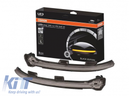 Smoked LED dynamic indicators suitable for mirrors on VW Golf 7 2012-2016, Golf 7.5 after 2017, Touran after 2015 - ABLV6021182