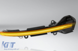 Smoked LED dynamic turn signals suitable for mirrors on Seat Leon 2012-2020, Arona, Ibiza after 2017-image-6238296