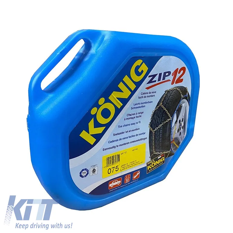 Snow Chains Konig No Problem Zip No 75(70-80) 12mm 2 Pieces