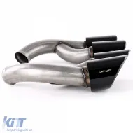 Sorties d'échappement à double tube look GTS noires adaptées pour Porsche Cayenne 92A Facelift 14-17-image-6200998