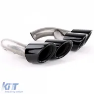 Sorties d'échappement à double tube look GTS noires adaptées pour Porsche Cayenne 92A Facelift 14-17-image-6200999