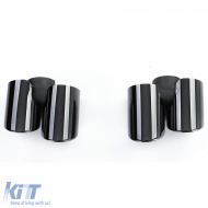 Sorties d'échappement doubles noires adaptées pour Porsche 911 991.1 11-15 3.4 350CV-image-6259146