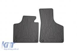Specific front rubber mats suitable for Audi A3, Sportback, RS3 8P 2003-2013, 2-piece set, black color-image-6256584
