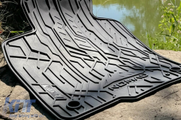 Specific front rubber mats suitable for Audi A3, Sportback, RS3 8P 2003-2013, 2-piece set, black color-image-6256590