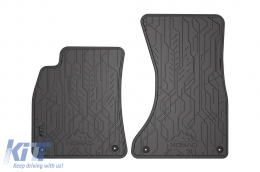 Specific front rubber mats suitable for Audi A5 8T 2007-2016, 2-piece set, black color - ABFMA6025072