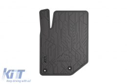 Specific front rubber mats suitable for Citroen DS3 Crossback after 2018, Opel Corsa F after 2019, Opel Mokka after 2020, Peugeot 208 after 2019, 2-piece set, black color-image-6256671