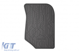 Specific front rubber mats suitable for Citroen DS3 Crossback after 2018, Opel Corsa F after 2019, Opel Mokka after 2020, Peugeot 208 after 2019, 2-piece set, black color-image-6256672