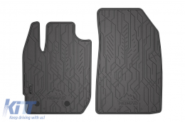 Specific front rubber mats suitable for Dacia Duster 2017-2021, 2-piece set, black color from Frogum NOMAD series-image-6256648