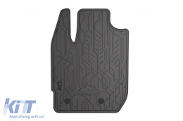 Specific front rubber mats suitable for Dacia Duster 2017-2021, 2-piece set, black color from Frogum NOMAD series-image-6256649