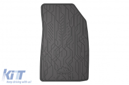 Specific front rubber mats suitable for Dacia Duster 2017-2021, 2-piece set, black color from Frogum NOMAD series-image-6256650