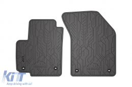 Specific front rubber mats suitable for Fiat Sedici 2005-2014, Suzuki Swift 2004-2010, SX4 2006-2014, 2-piece set, black color-image-6256495