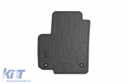 Specific front rubber mats suitable for Fiat Sedici 2005-2014, Suzuki Swift 2004-2010, SX4 2006-2014, 2-piece set, black color-image-6256496