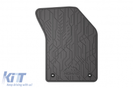 Specific front rubber mats suitable for Fiat Sedici 2005-2014, Suzuki Swift 2004-2010, SX4 2006-2014, 2-piece set, black color-image-6256497