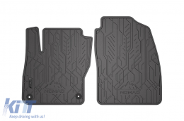 Specific front rubber mats suitable for Ford Focus 2004-2011, 2-piece set, black color from Frogum NOMAD series-image-6256346