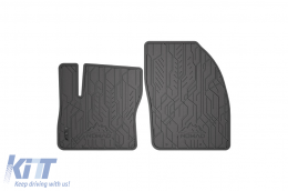 Specific front rubber mats suitable for Ford C-Max 2010-2019, 2-piece set, black color from Frogum NOMAD series-image-6256369