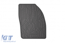 Specific front rubber mats suitable for Ford C-Max 2010-2019, 2-piece set, black color from Frogum NOMAD series-image-6256371