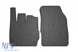 Specific front rubber mats suitable for Frogum NOMAD series for Ford Fiesta 2008-2017, 2-piece set, black color-image-6256354