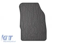 Specific front rubber mats suitable for Frogum NOMAD series for Ford Fiesta 2008-2017, 2-piece set, black color-image-6256356