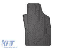 Specific front rubber mats suitable for Frogum NOMAD series for Fiat 500, 500 C after 2007, Fiat Panda 2003-2012, Ford Ka 2008-2016, 2-piece set, black color-image-6256363