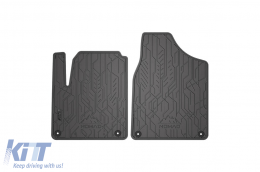 image-10-Specific front rubber mats suitable for Frogum NOMAD series for Ford Galaxy 1995-2006, Seat Alhambra 1996-2010, Volkswagen Sharan 1995-2010, 2-piece set, black color