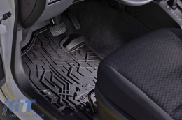 Specific front rubber mats suitable for Frogum NOMAD series for Dacia Duster 2010-2013, Logan 2008-2014, Sandero 2008-2012, 2-piece set, black color-image-6256393