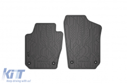 Specific front rubber mats suitable for Frogum NOMAD series for Seat Ibiza 2008-2017, Skoda Fabia 2014-2022, 2-piece set, black color-image-6256457