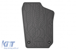 Specific front rubber mats suitable for Frogum NOMAD series for Seat Ibiza 2008-2017, Skoda Fabia 2014-2022, 2-piece set, black color-image-6256459