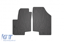 Specific front rubber mats suitable for Frogum NOMAD series for Hyundai iX20 2010-2019, Kia Venga 2009-2019, 2-piece set, black color-image-6256465