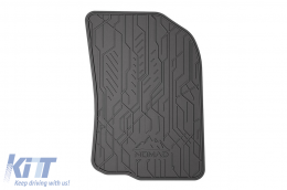 Specific front rubber mats suitable for Frogum NOMAD series for Peugeot 208 2012-2019, Peugeot 2008 2013-2019, 2-piece set, black color-image-6256504
