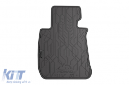 Specific front rubber mats suitable for Frogum NOMAD series for BMW 3 Series E90 sedan, E91 wagon 2004-2012, E92 coupe 2006-2012 without xDrive, 2-piece set, black color-image-6256525