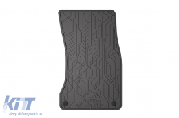 Specific front rubber mats suitable for Frogum NOMAD series for BMW 5 Series E60 sedan, E61 wagon 2003-2010, 2-piece set, black color-image-6256533