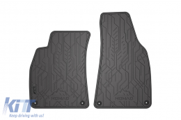 Specific front rubber mats suitable for Frogum NOMAD series for Audi A4 B6 2000-2006, A4 B7 2004-2008, Seat Exeo 2008-2013, 2-piece set, black color - ABFMA6025073