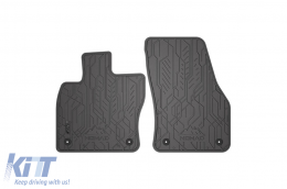 Specific front rubber mats suitable for Frogum NOMAD series for Seat Ateca after 2016, Karoq after 2017, Volkswagen T-Roc after 2017, 2-piece set, black color-image-6256742