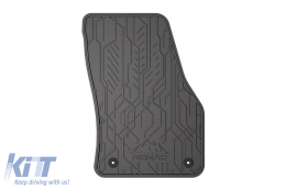 Specific front rubber mats suitable for Frogum NOMAD series for Seat Ateca after 2016, Karoq after 2017, Volkswagen T-Roc after 2017, 2-piece set, black color-image-6256744