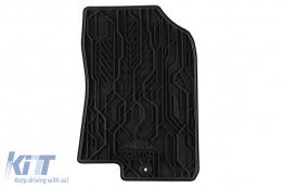 Specific front rubber mats suitable for Hyundai i20 2014-2020, after 2020, 2-piece set, black color-image-6256708