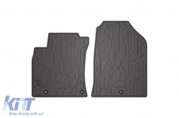 Specific front rubber mats suitable for Hyundai i30 after 2017, 2-piece set, black color-image-6256757