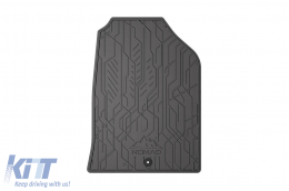 Specific front rubber mats suitable for Hyundai i30 after 2017, 2-piece set, black color-image-6256759