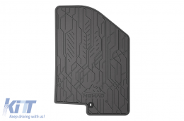 Specific front rubber mats suitable for Kia Ceed 2012-2018, 2-piece set, black color from Frogum NOMAD series-image-6256482