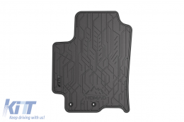Specific front rubber mats suitable for Kia Rio 2016-2020, Stonic after 2017, 2-piece set, black color from Frogum NOMAD series-image-6256750