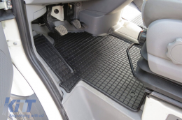 Specific front rubber mats suitable for Mercedes Sprinter 2006-2018, Volkswagen Crafter 2006-2017, 2-piece set, black color-image-6226396