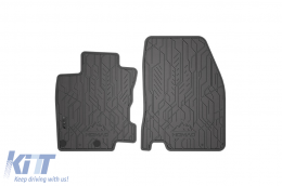 Specific front rubber mats suitable for Nissan Qashqai 2013-2021, 2-piece set, black color from Frogum NOMAD series - ABFMN6025058