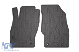 Specific front rubber mats suitable for Opel Adam 2012-2019, Corsa D 2006-2014, 2-piece set, black color from Frogum NOMAD series-image-6256560