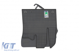 Specific front rubber mats suitable for Opel Combo Life, Cargo, Peugeot Partner, Rifter, Citroen Berlingo after 2018, 2-piece set, black color-image-6243038