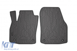 Specific front rubber mats suitable for Opel Astra H 2004-2014, 2-piece set, black color from Frogum NOMAD series-image-6256568