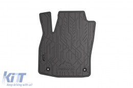 Specific front rubber mats suitable for Opel Astra H 2004-2014, 2-piece set, black color from Frogum NOMAD series-image-6256569