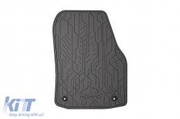 Specific front rubber mats suitable for Opel Astra H 2004-2014, 2-piece set, black color from Frogum NOMAD series-image-6256570